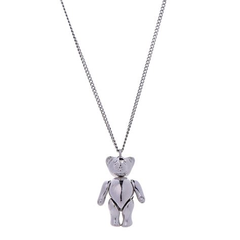 dior homme teddy bear necklace metal hardior medallion replica|lady dior bar jacket.